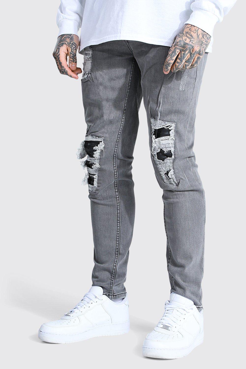 Boohooman 2025 biker jeans